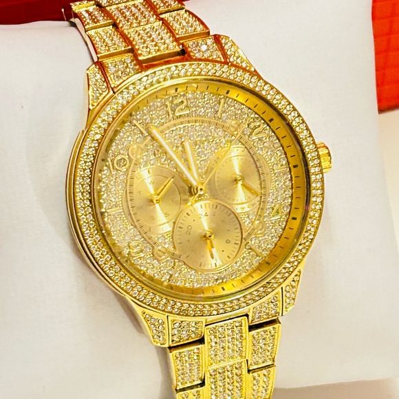 Michael Kors Pave Runway Pave Glitz Watch # 6627 - Picture 1 of 12